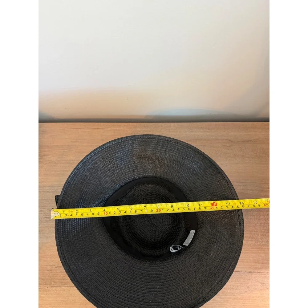 Giovannio New York Black Sun Hat Pink Orchid Floral Mesh Bow Kentucky Derby Hat